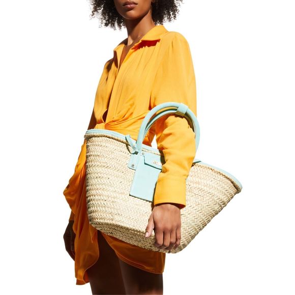 Jacquemus Le Panier Soleil Basket Bag with Suede Trim $535 - Picture 2 of 12
